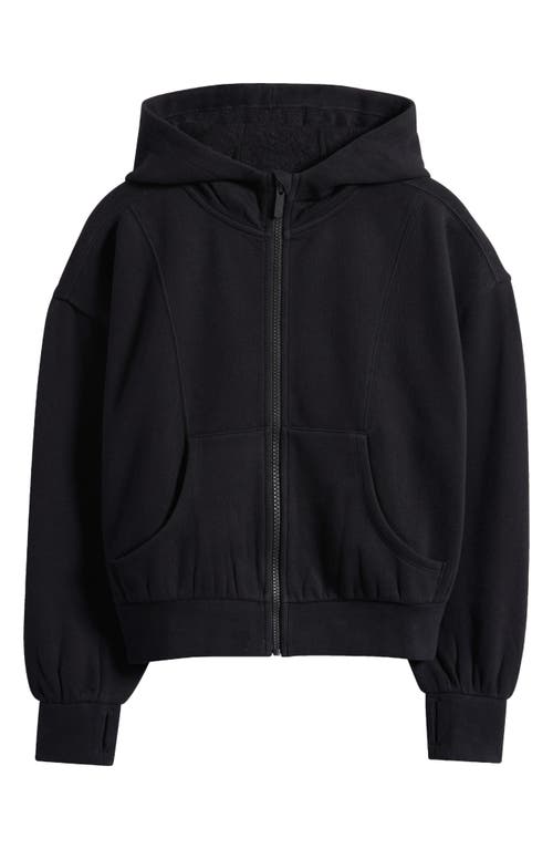 Zella Girl Kids' Cloud Soft Zip-up Hoodie In Black