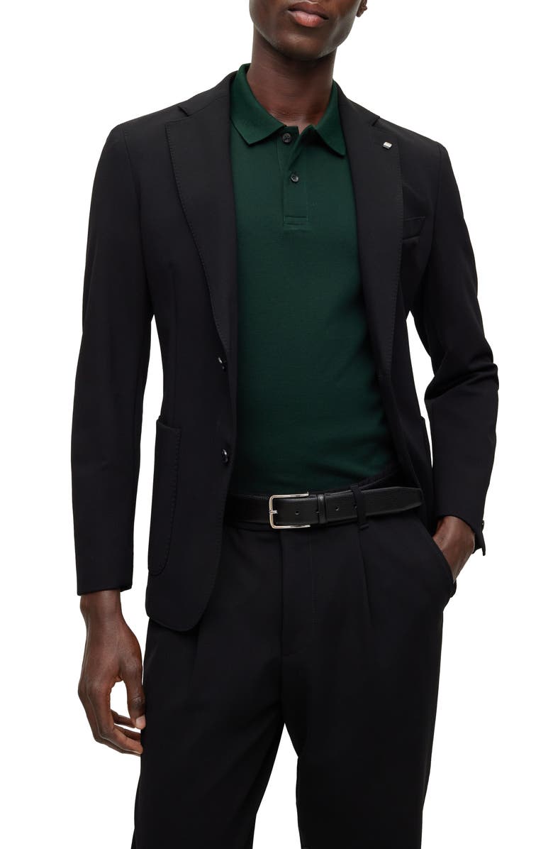 BOSS Crys Pebbled Leather Belt, Alternate, color,