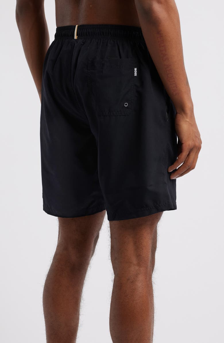 BOSS Orca Logo Graphic Swim Trunks, Alternate, color, 