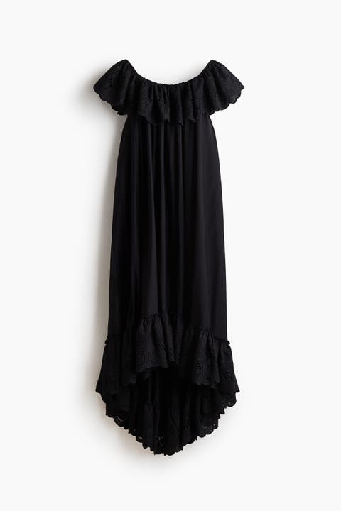 Broderie Anglaise Off-the-shoulder Dress