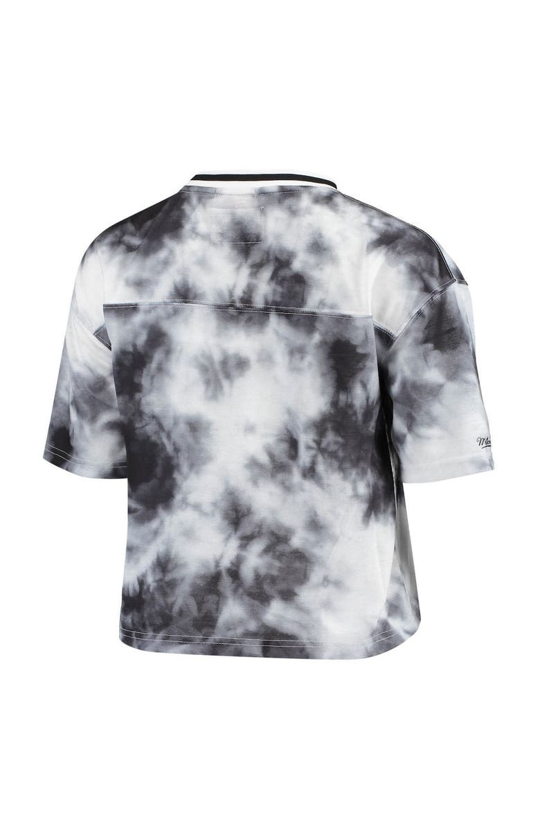 Mitchell & Ness Women's Mitchell & Ness Black/White Los Angeles Lakers Hardwood Classics Tie-Dye Cropped T-Shirt, Alternate, color, Black