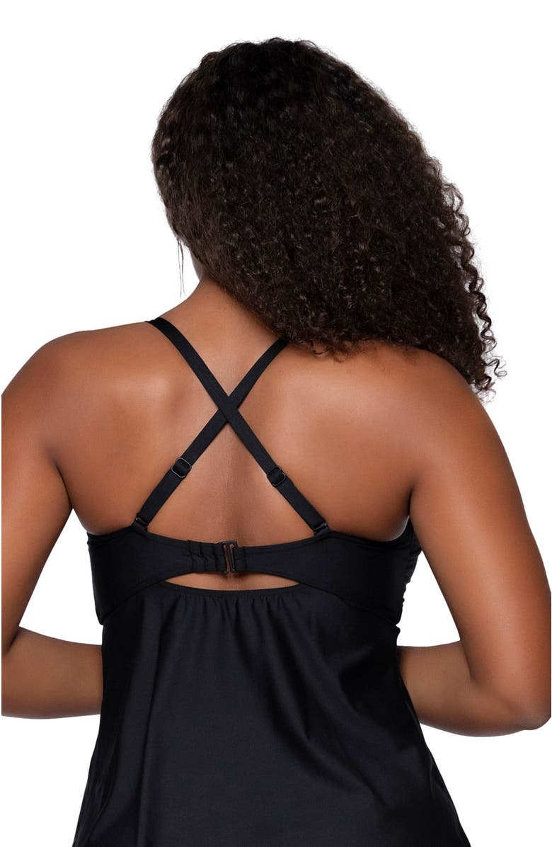 Sunsets Escape Tori Tankini Swimsuit Top, Alternate, color, Black