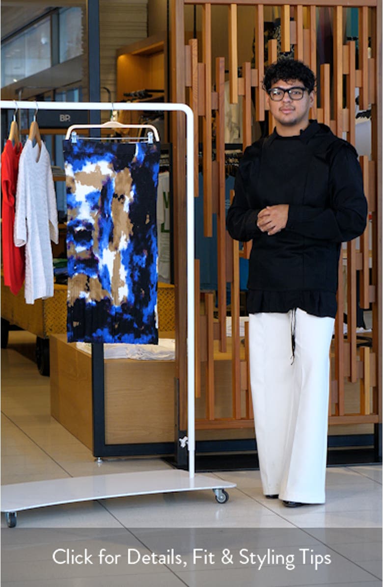 Print Rib Sweater Midi Skirt, sales video thumbnail