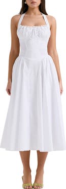 HOUSE OF CB Adabella Floral Pleated Halter Sundress
