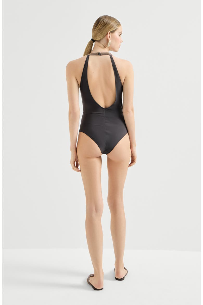 One-piece swimsuit, Alternate, color, Lignite Grey