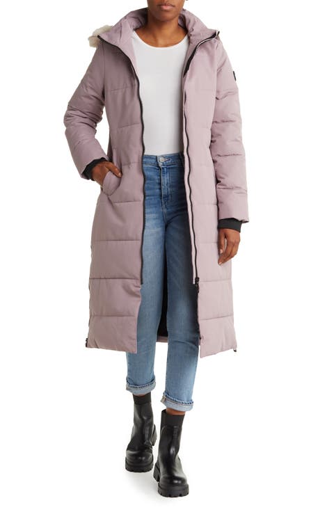 Winter Long Parka with Faux Fur Trim