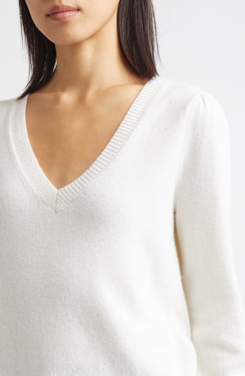 Derek Lam 10 Crosby Penina Wool & Cashmere V-neck Sweater In White