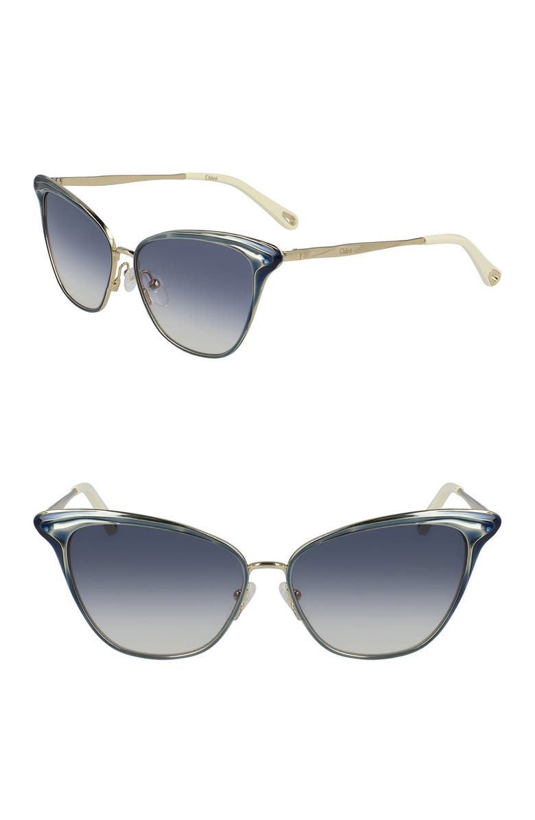 Chloé Cat Eye 56mm Sunglasses, Alternate, color,