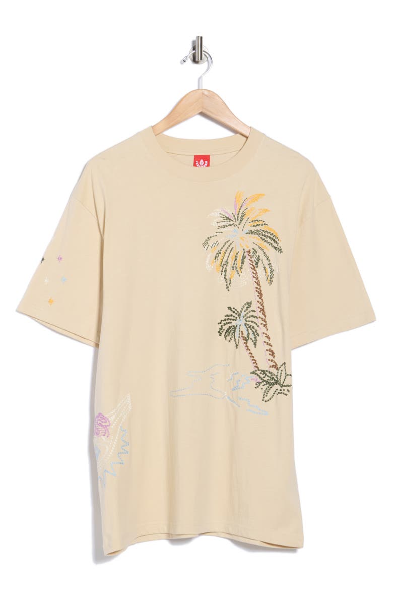 ICECREAM The Palms Embroidered Oversize T-Shirt, Alternate, color, Fog