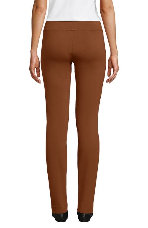 Lands' End Starfish Mid Rise Slim Leg Pants In Brown