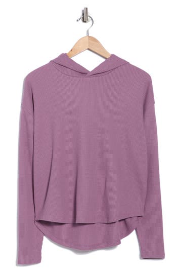 Z By Zella Reset Waffle Stitch Hoodie In Purple