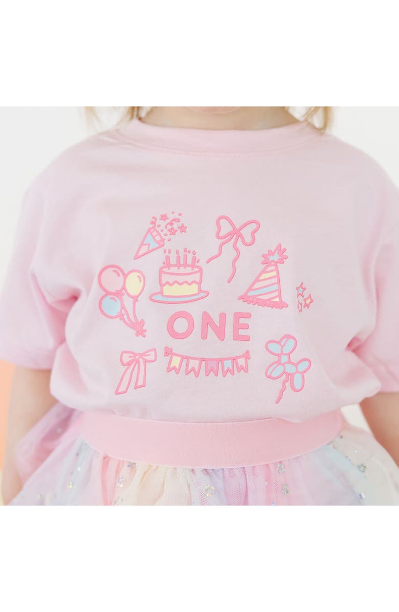 Sweet Wink 1st Birthday Icon Short Sleeve T-Shirt, Alternate, color, Ballet Pink