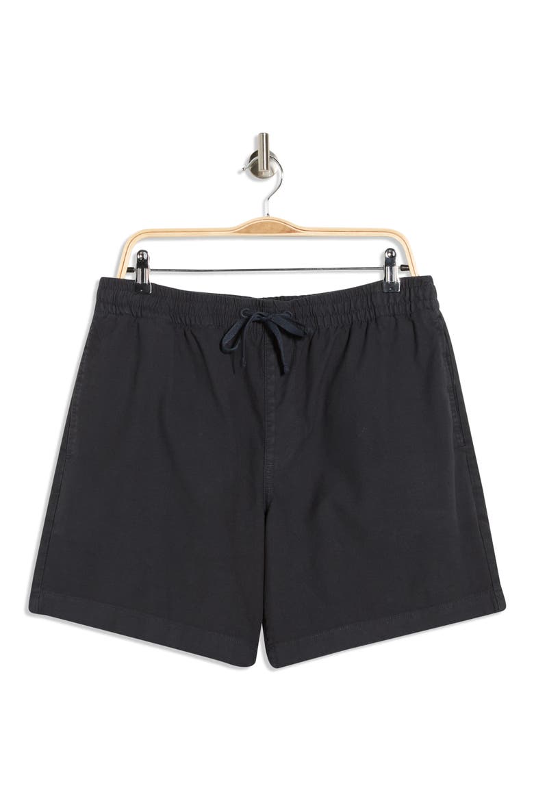 Drawstring Cotton Shorts, Alternate, color, BLACK