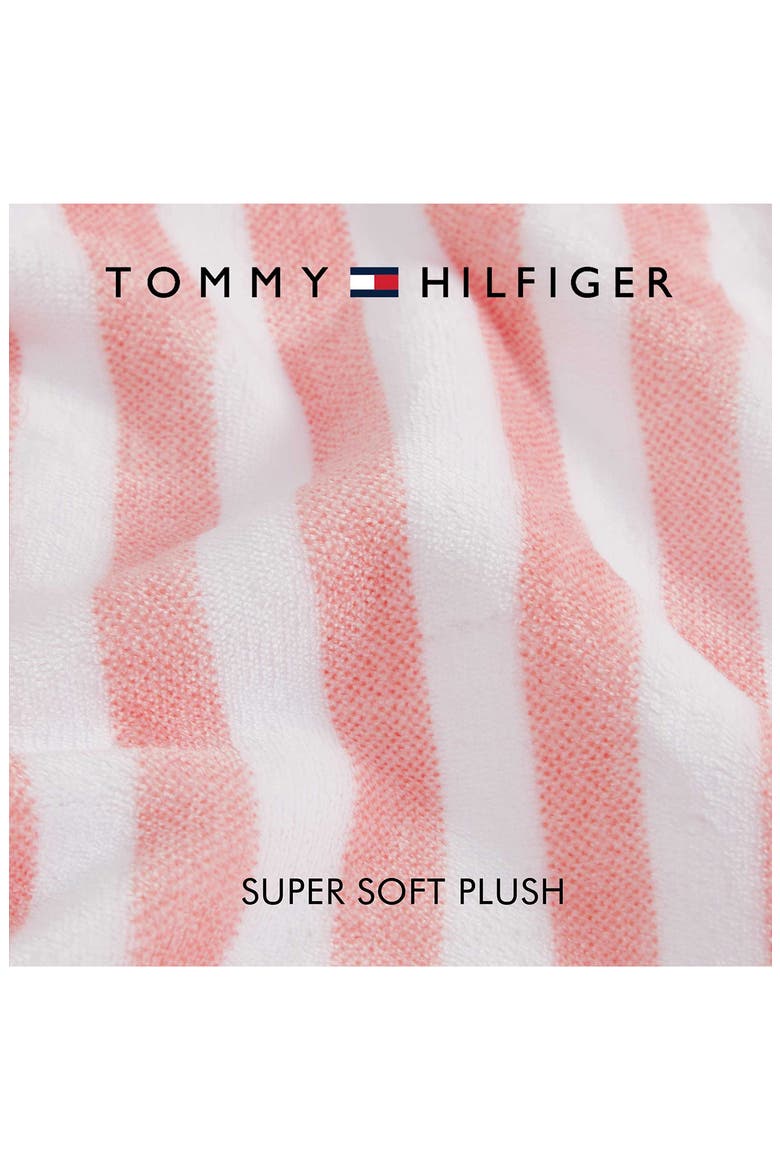 Laguna Beach Stripe Throw Blanket, Alternate, color, WHITE/ CORAL PINK