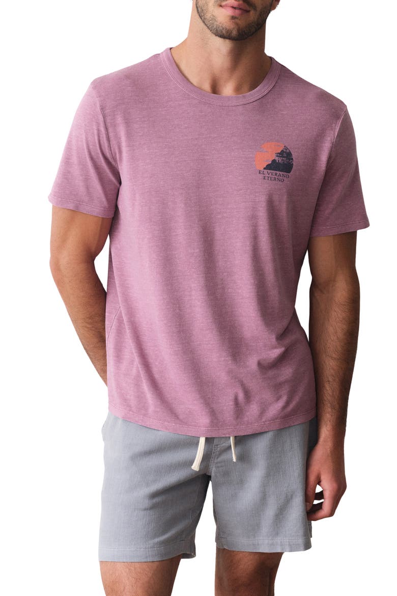 Hemp & Cotton Graphic T-Shirt, Main, color, RED VIOLET