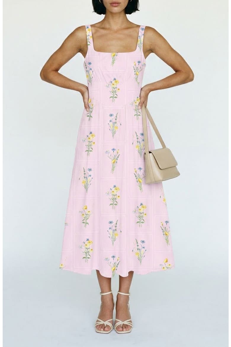 Jamie Floral Print Dress, Main, color, PINK A BOO AOP ELSE