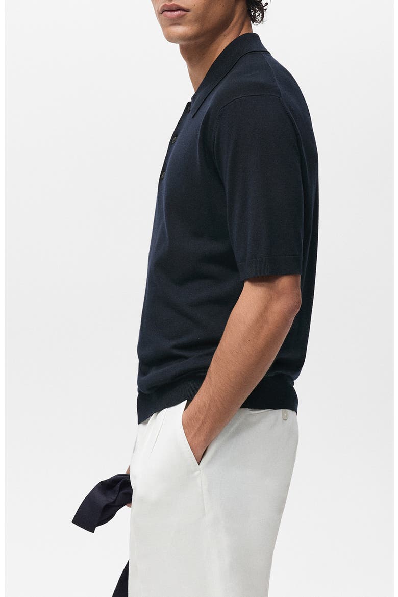 Fine Knit Polo, Alternate, color, NAVY