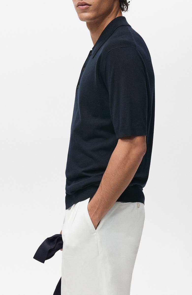 MANGO Fine Knit Polo, Alternate, color,