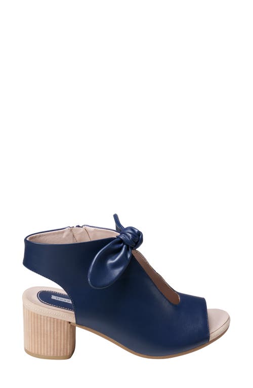 Gc Shoes Women's Kimora Knot Detail Block Heel Dress Sandals In Navy