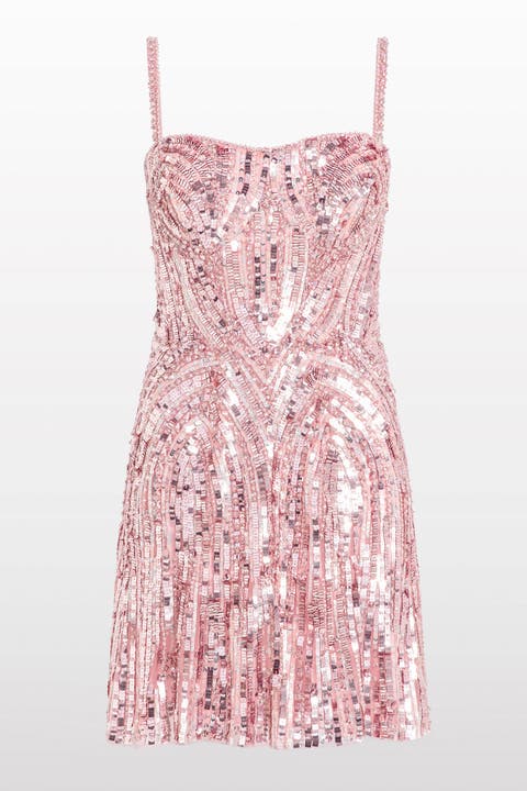 Rebecca Sequin-Embelished Mini Dress