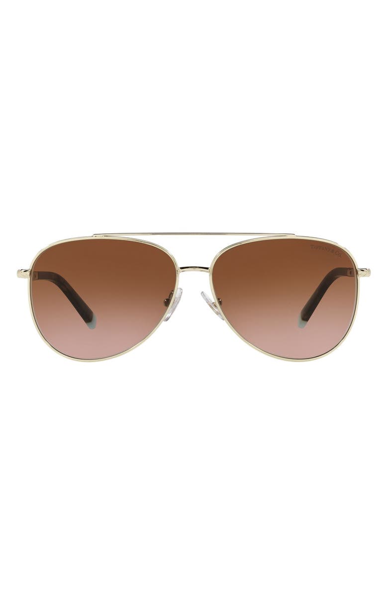 Tiffany & Co. 59mm Gradient Pilot Sunglasses, Main, color, 