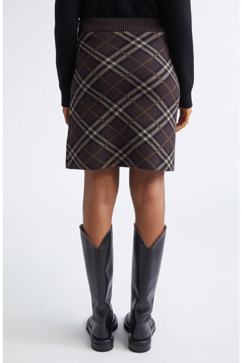 Ginny Check Knit Miniskirt, Alternate, color, TRUFFLE IP CHECK