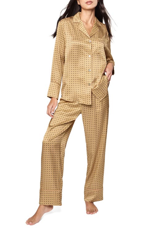 Dot Print Silk Pajamas