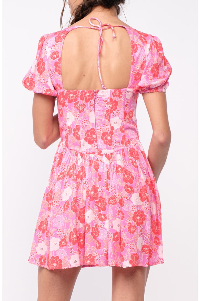 Puff Sleeve Minidress, Alternate, color, PINK
