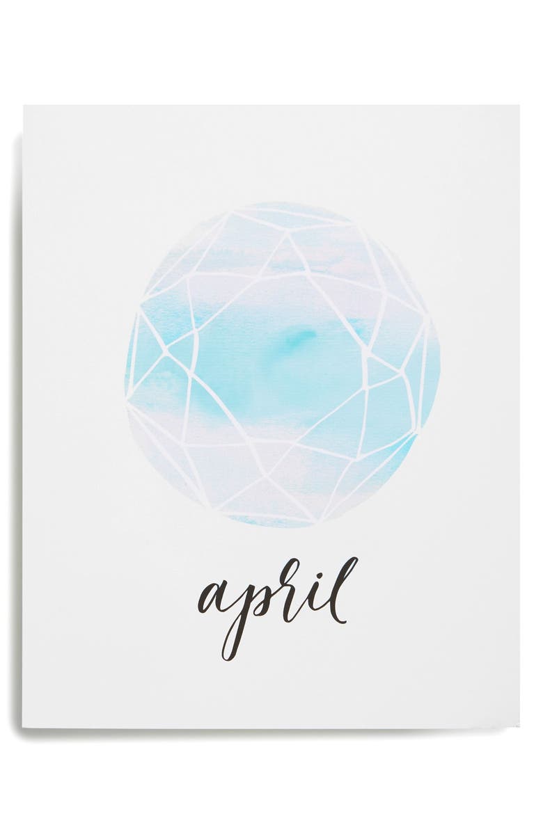 PRINTABLE WISDOM 'Birthstone Print' Wall Art, Main, color, 