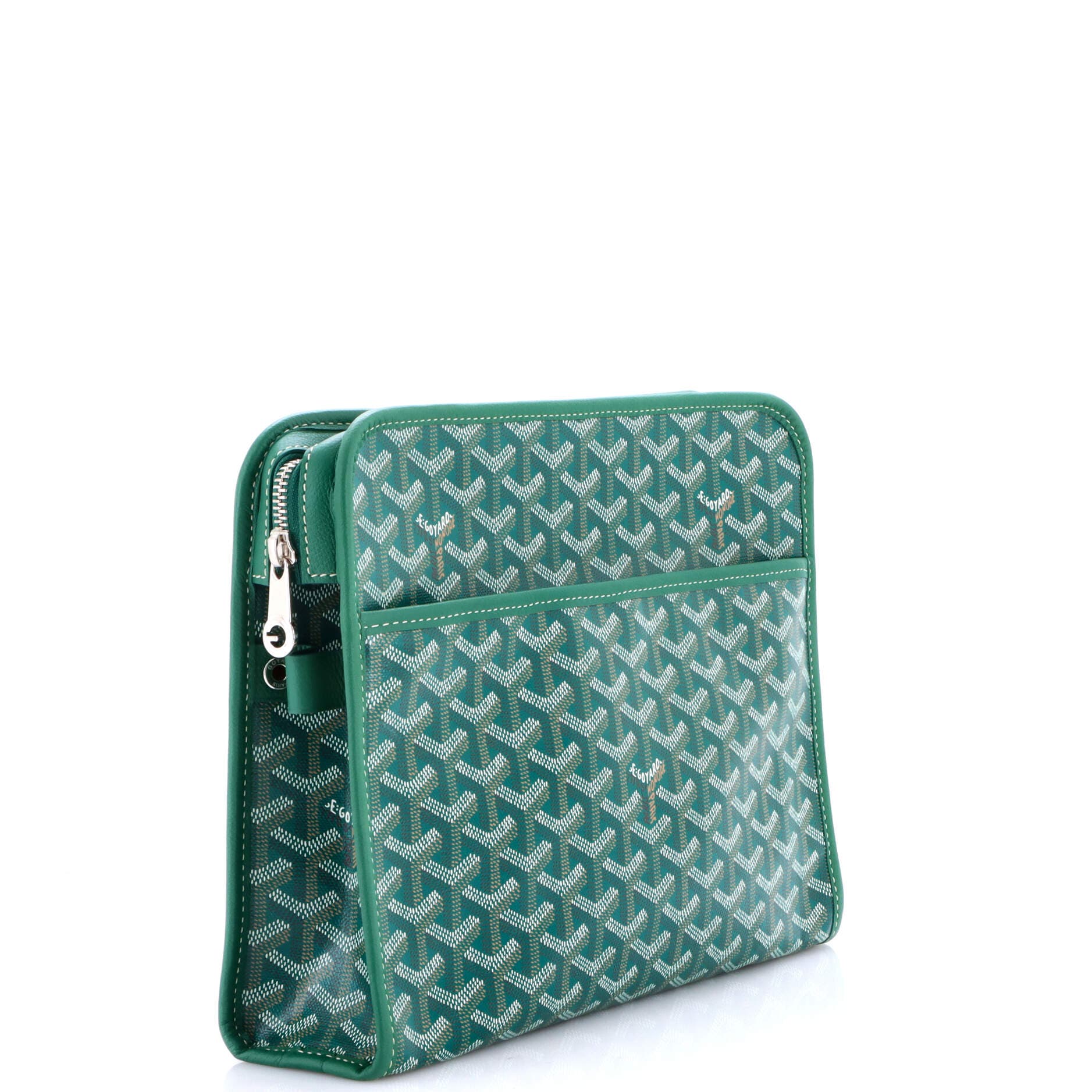 Jouvence Toiletry Pouch Coated Canvas GM, Alternate, color, Green