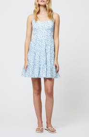 French Connection Kiva Tiered Crepe Minidress