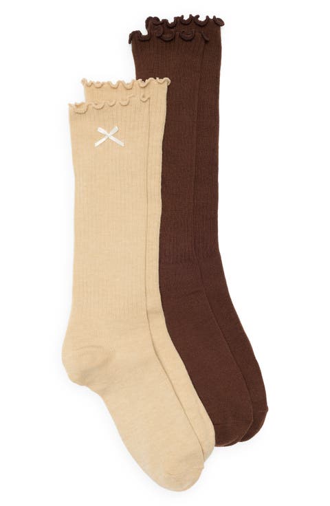 2-Pack Lettuce Edge Crew Socks