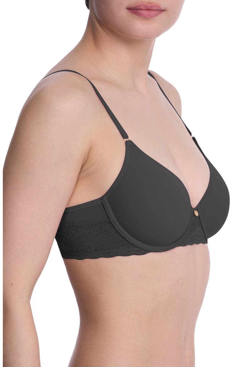 Bliss Perfection Comfort T-Shirt Bra, Alternate, color, COAL