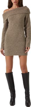 ASTR the Label Leya Off the Shoulder Sweater Dress