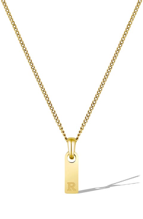 Men
s Initial Pendant Necklace