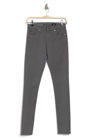 Ag Farrah High Waist Coated Skinny Jeans In Folkestone Grey