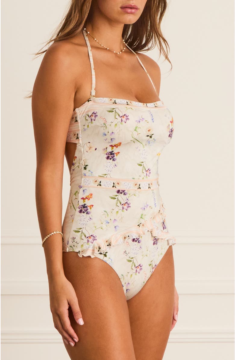 Aqua Blu Moonflower Bridget One Piece, Alternate, color, White