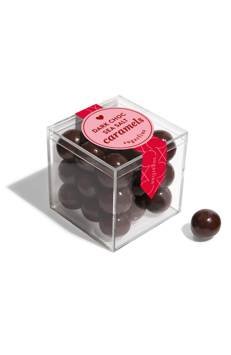 sugarfina Dark Chocolate Sea Salt Caramels Set of 4 Candy Cubes, Alternate, color, 
