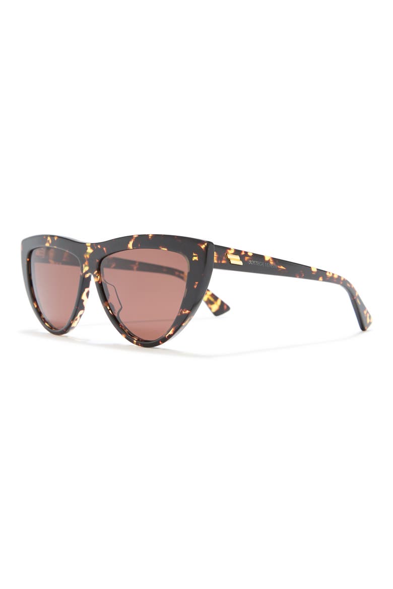 57mm Cat Eye Sunglasses, Alternate, color, HAVANA HAVANA BROWN