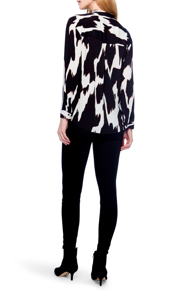 NIC+ZOE Monochrome Mood Live In Blouse, Alternate, color,