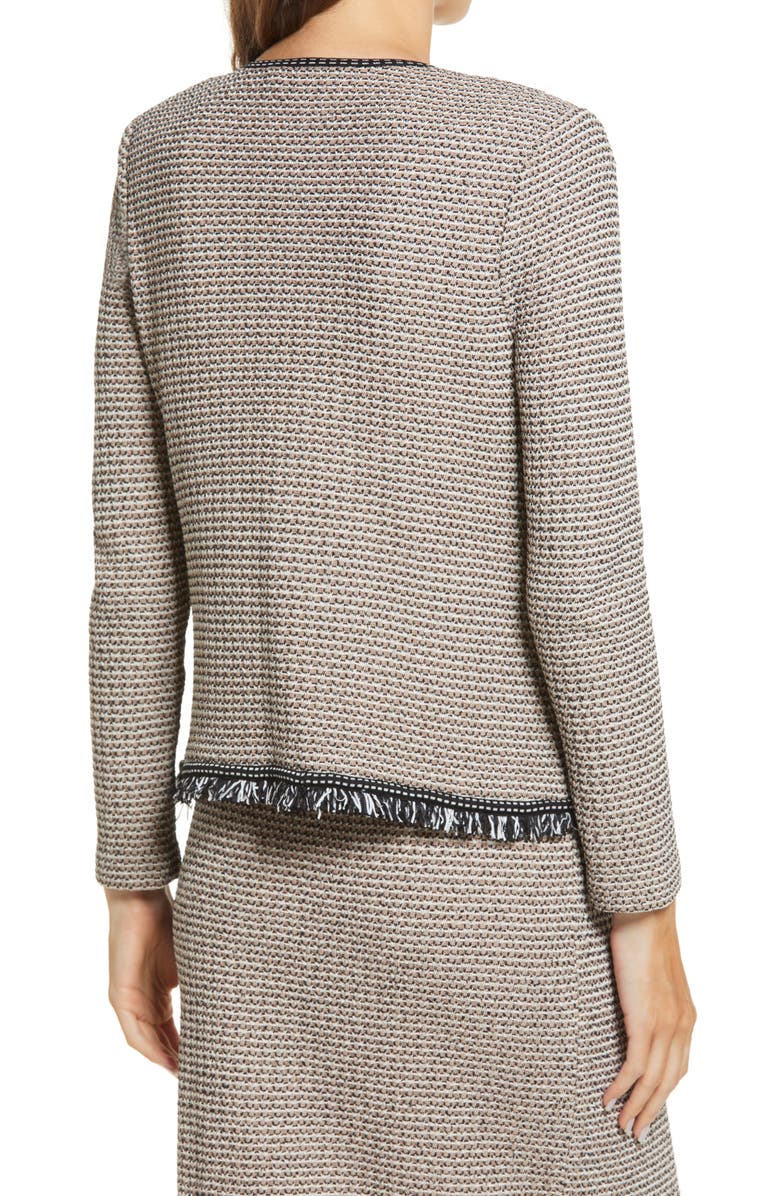 Ming Wang Tweed Knit Jacket, Alternate, color, 