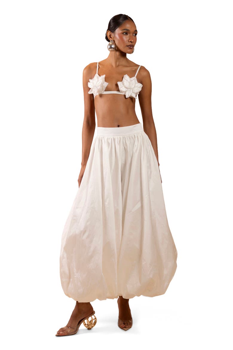 Taffeta Patricia Balloon Pants, Alternate, color, OFF WHITE