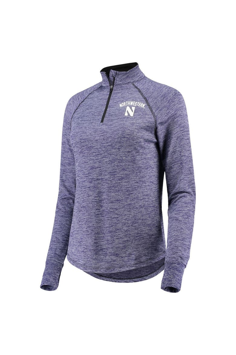 Women's Colosseum Purple Northwestern Wildcats Bikram Lightweight Fitted Quarter-Zip Long Sleeve Top, Alternate, color, Purple