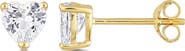 Julianna B. Cubic Zirconia Heart Stud Earrings