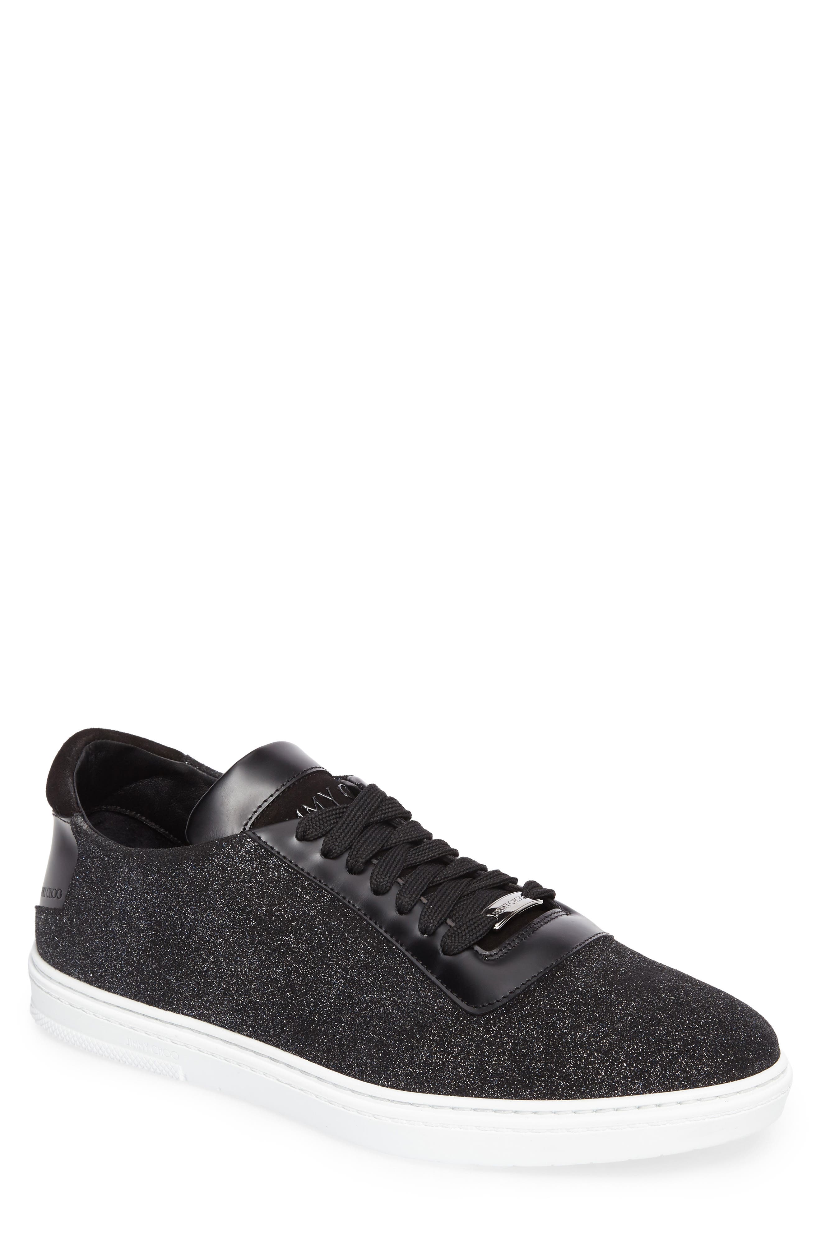 Jimmy Choo Benn Glitter Low Top Sneaker, Main, color, 
