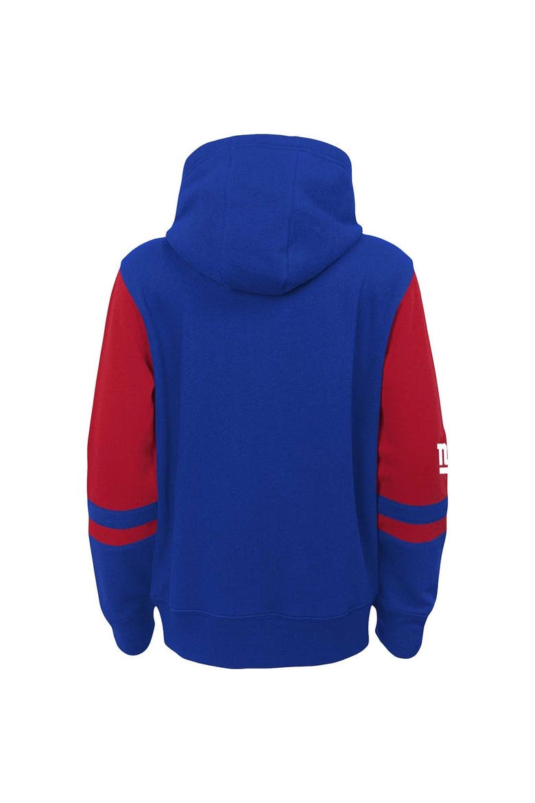 Youth Royal New York Giants Colorblock Full-Zip Hoodie, Alternate, color, Royal