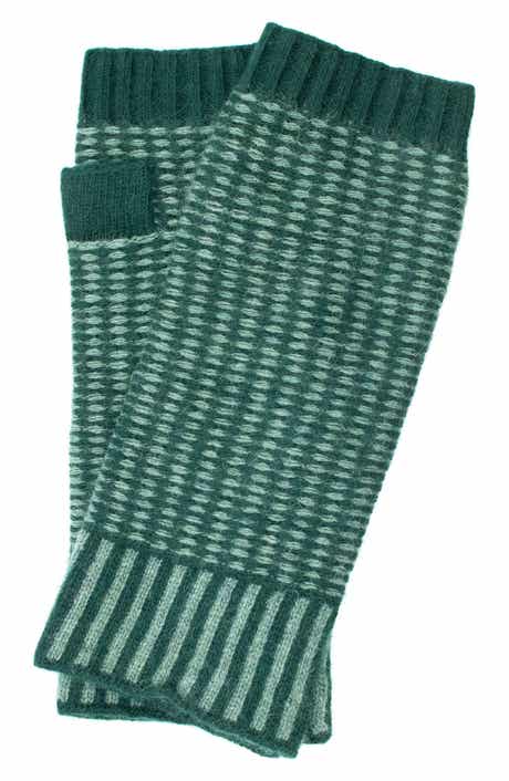 Portolano Two-Tone Fingerless Gloves