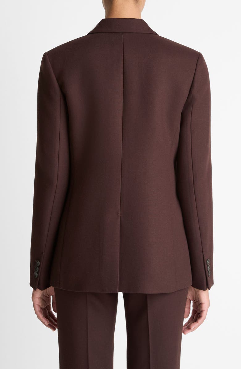 Vince Double Breasted Blazer, Alternate, color, Black Grape
