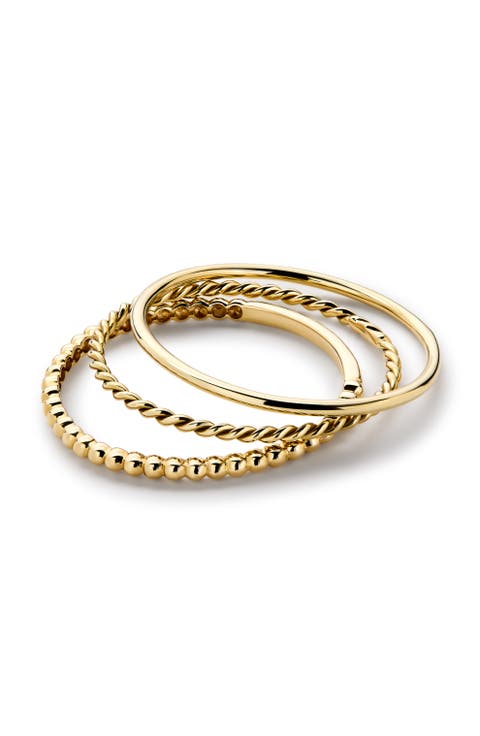 Ring Set - Gold Trio Ring Set