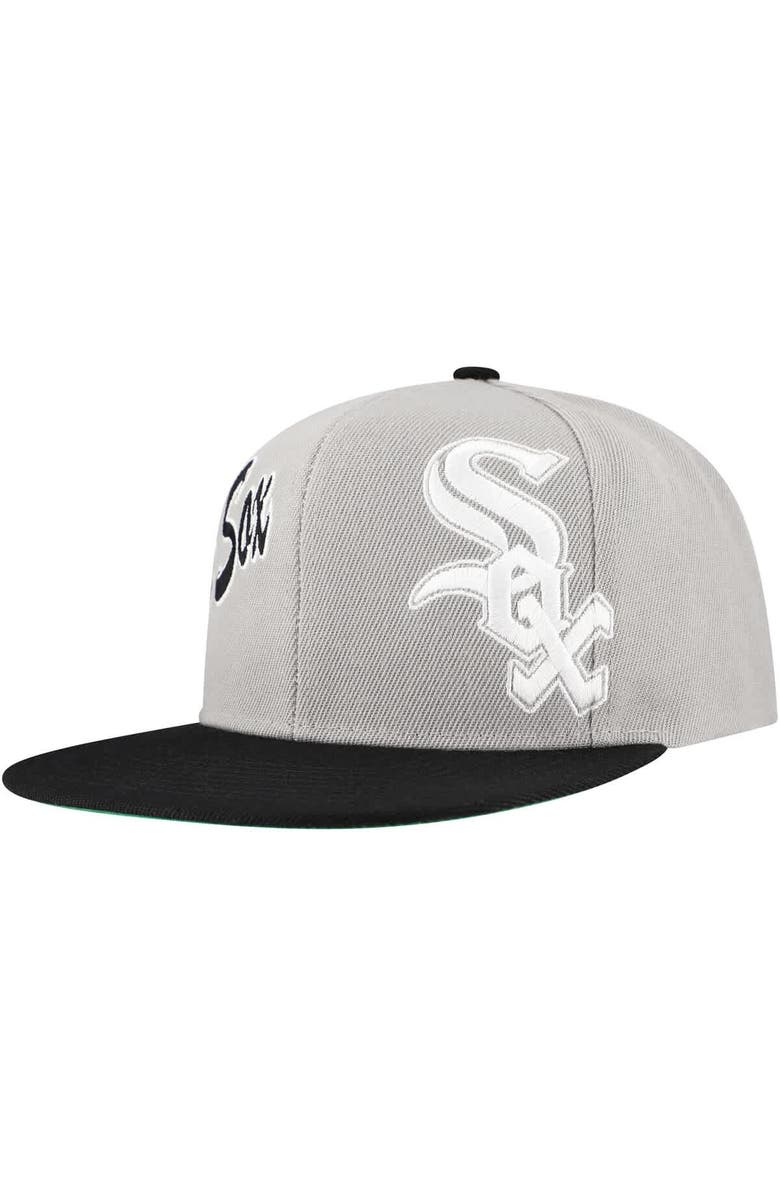 Mitchell & Ness Men's Mitchell & Ness Gray Chicago White Sox Knock Out Panel Snapback Hat, Main, color, Gray